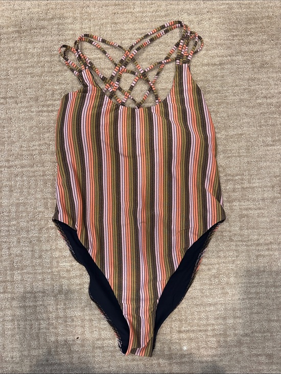 Hurley Other - Hurley Multicolor Striped Strappy One-Piece Swimsuit